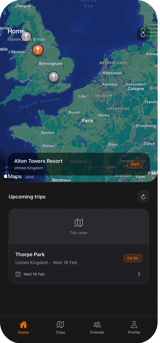Discover parks and trips at a glance